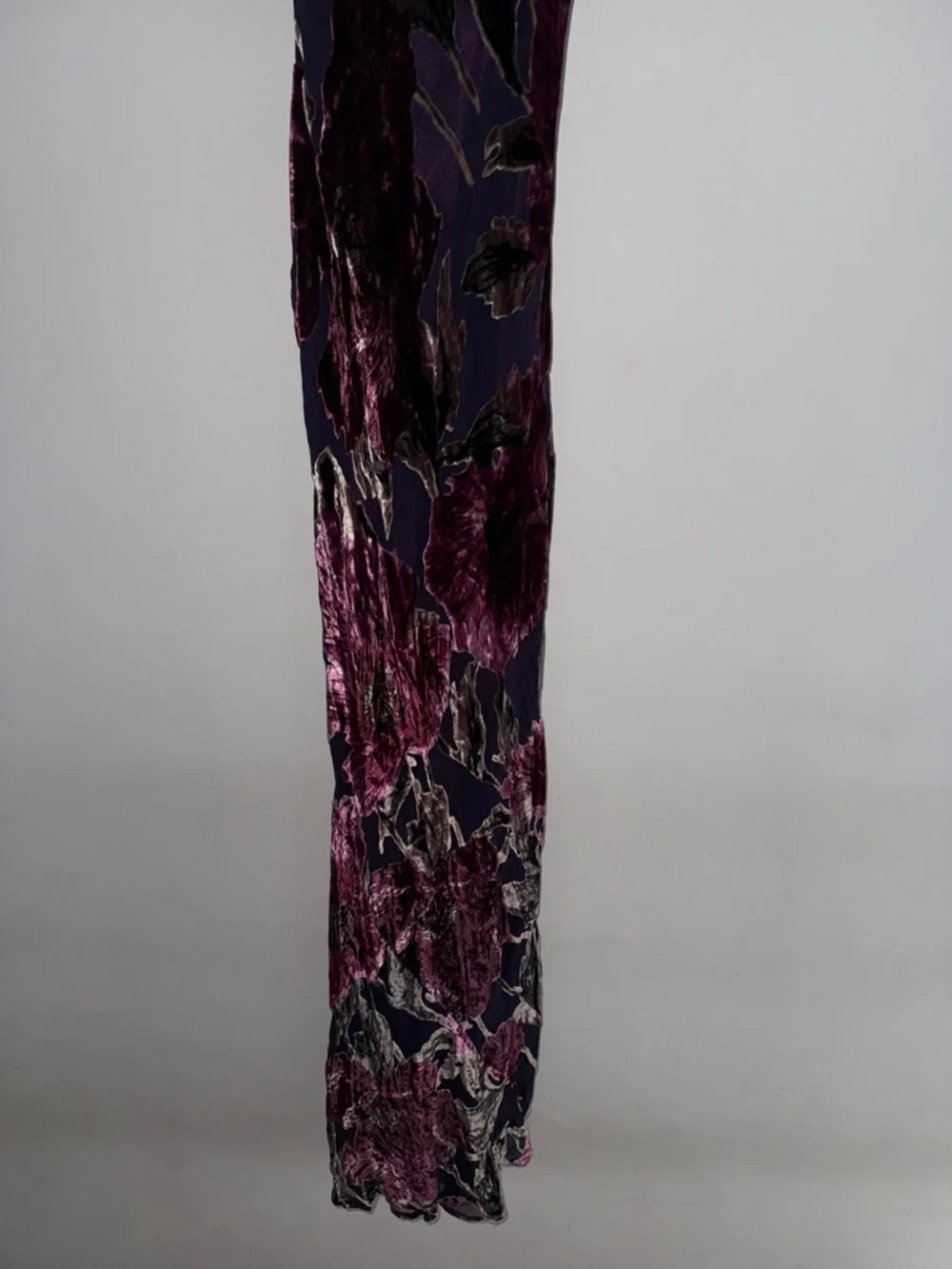 Vintage Cache Purple Floral Velvet Maxi Slip Dress - Picture 4 of 6